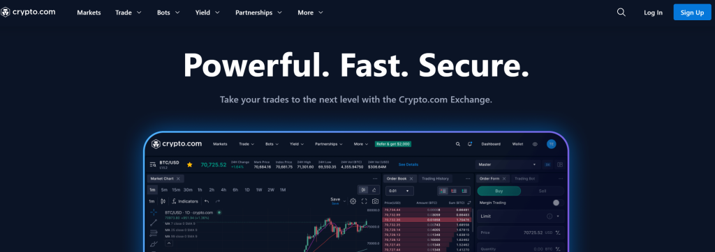 Веб-сайт Crypto.com