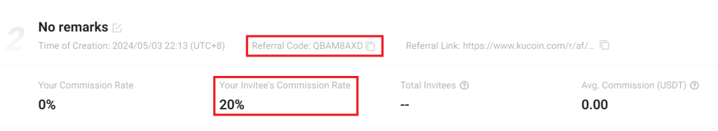 Подтверждение передачи 20% комиссии KuCoin