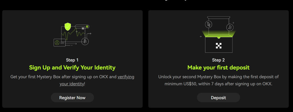 OKX предлагает 2 таинственные коробки