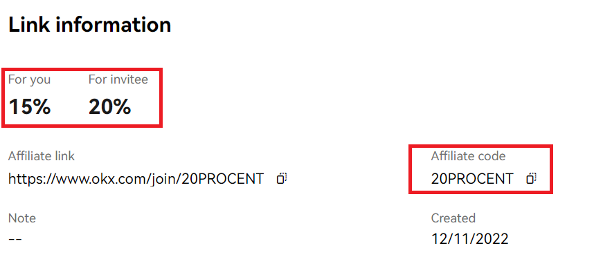 Подтверждение реферального кода OKX